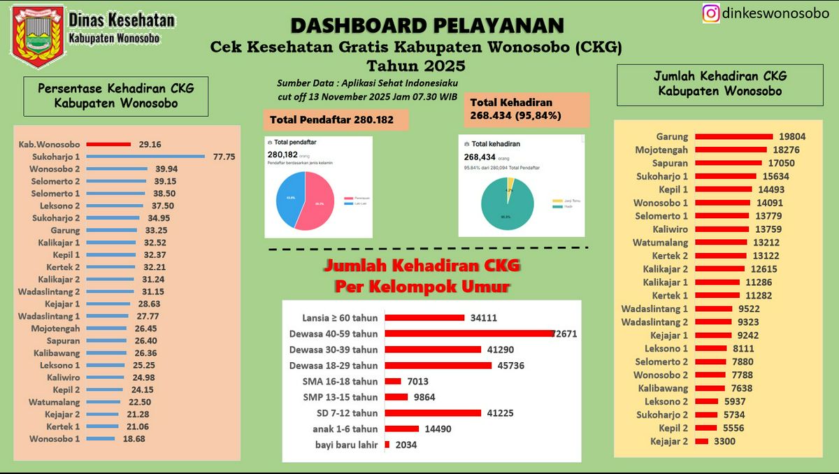 DASHBOARD PELAYANAN CEK KESEHATAN GRATIS (CKG)