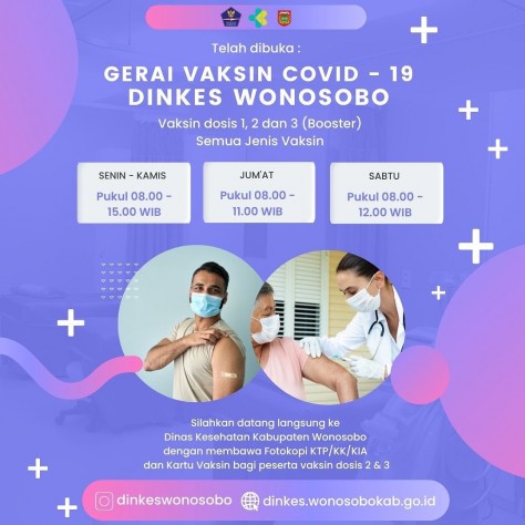 Gerai Vaksinasi Covid-19 Dinas Kesehatan Kabupaten Wonosobo