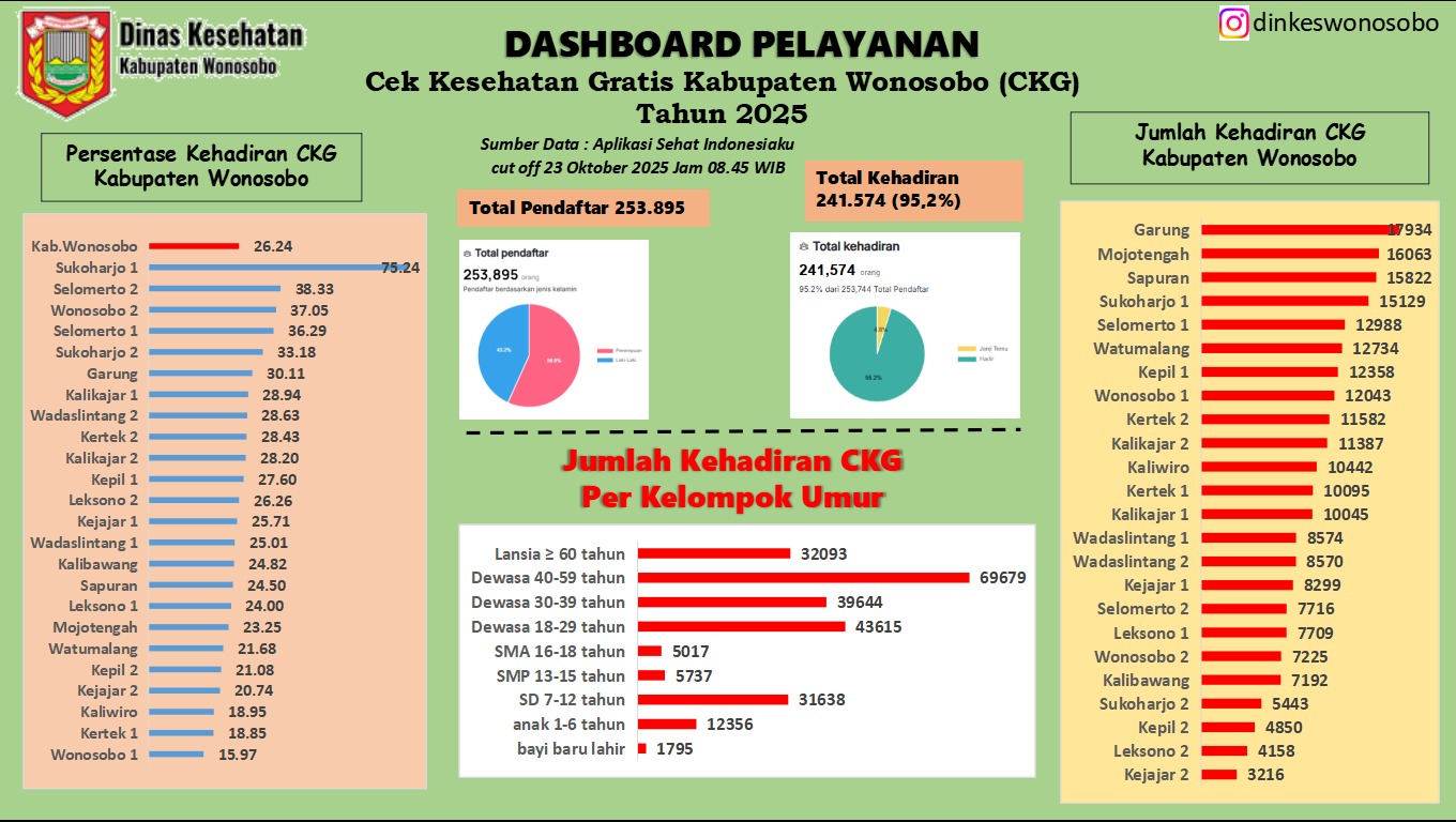 DASHBOARD PELAYANAN CEK KESEHATAN GRATIS (CKG)