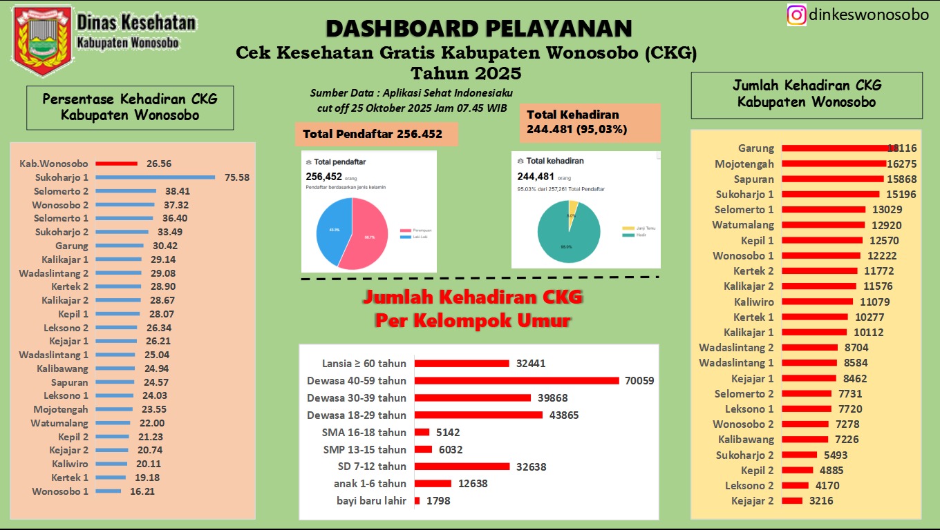 DASHBOARD PELAYANAN CEK KESEHATAN GRATIS (CKG)