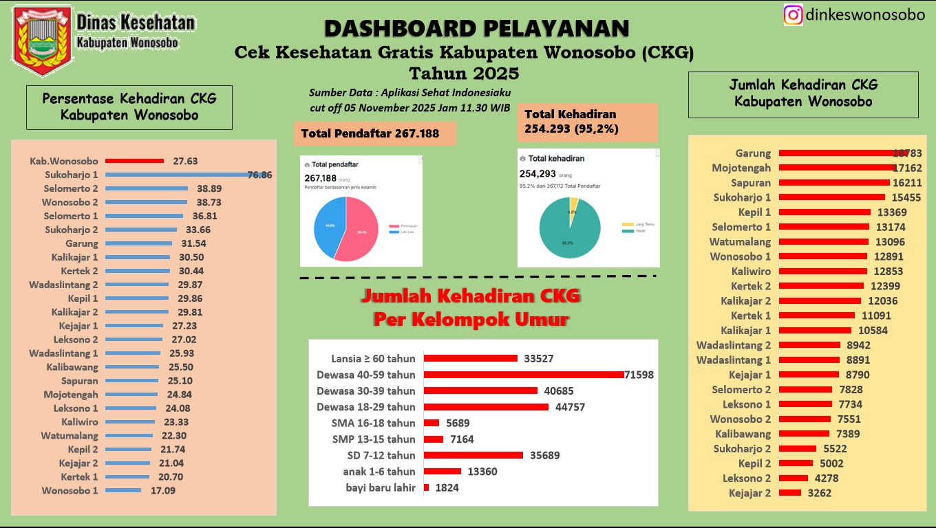 DASHBOARD PELAYANAN CEK KESEHATAN GRATIS (CKG)