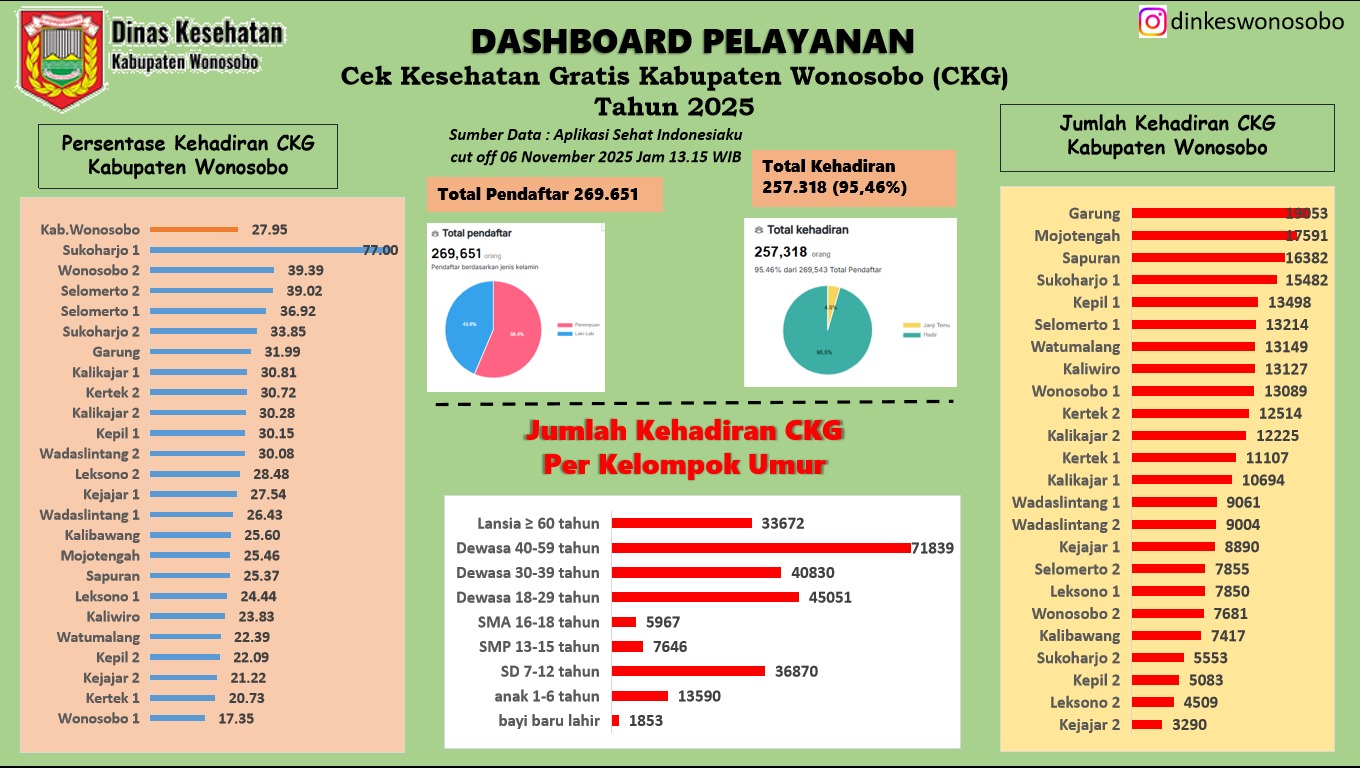 DASHBOARD PELAYANAN CEK KESEHATAN GRATIS (CKG)